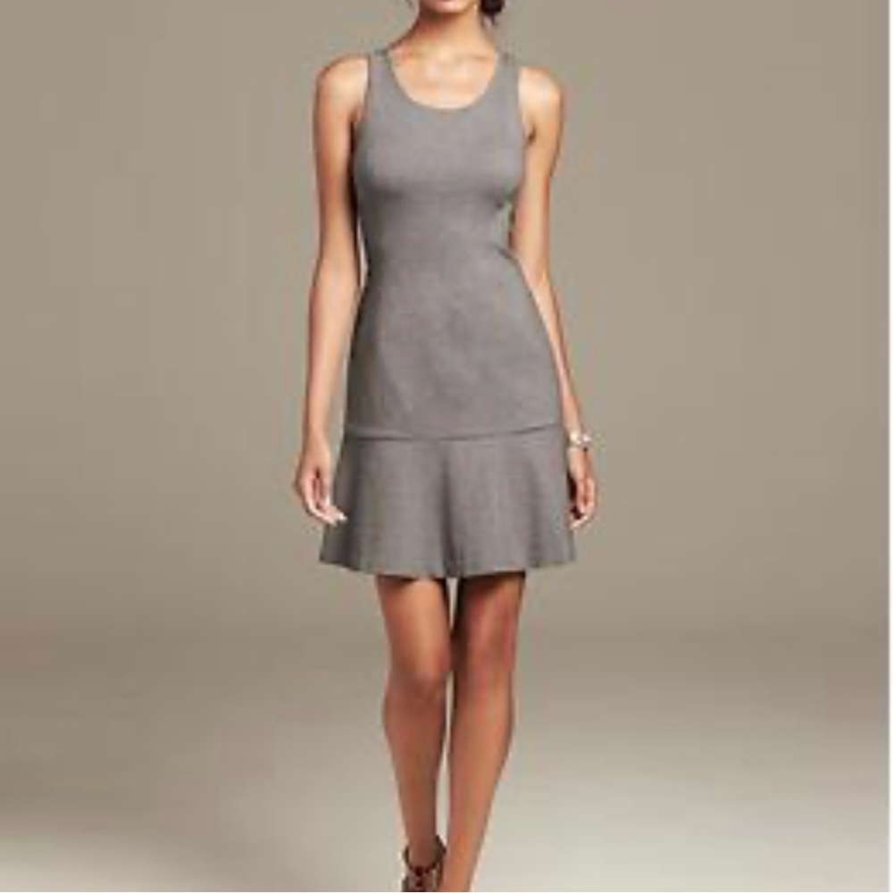 Banana Republic Heather Gray Sleeveless Scoop Neck Dress Size 2